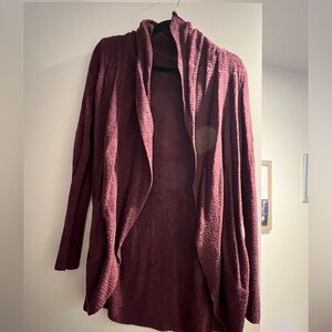 Barefoot Dreams Burgundy Open Cardigan